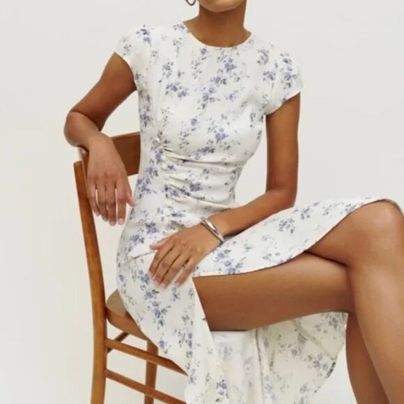 Reformation Frasier Dress in Madeline - Picture 1 of 11